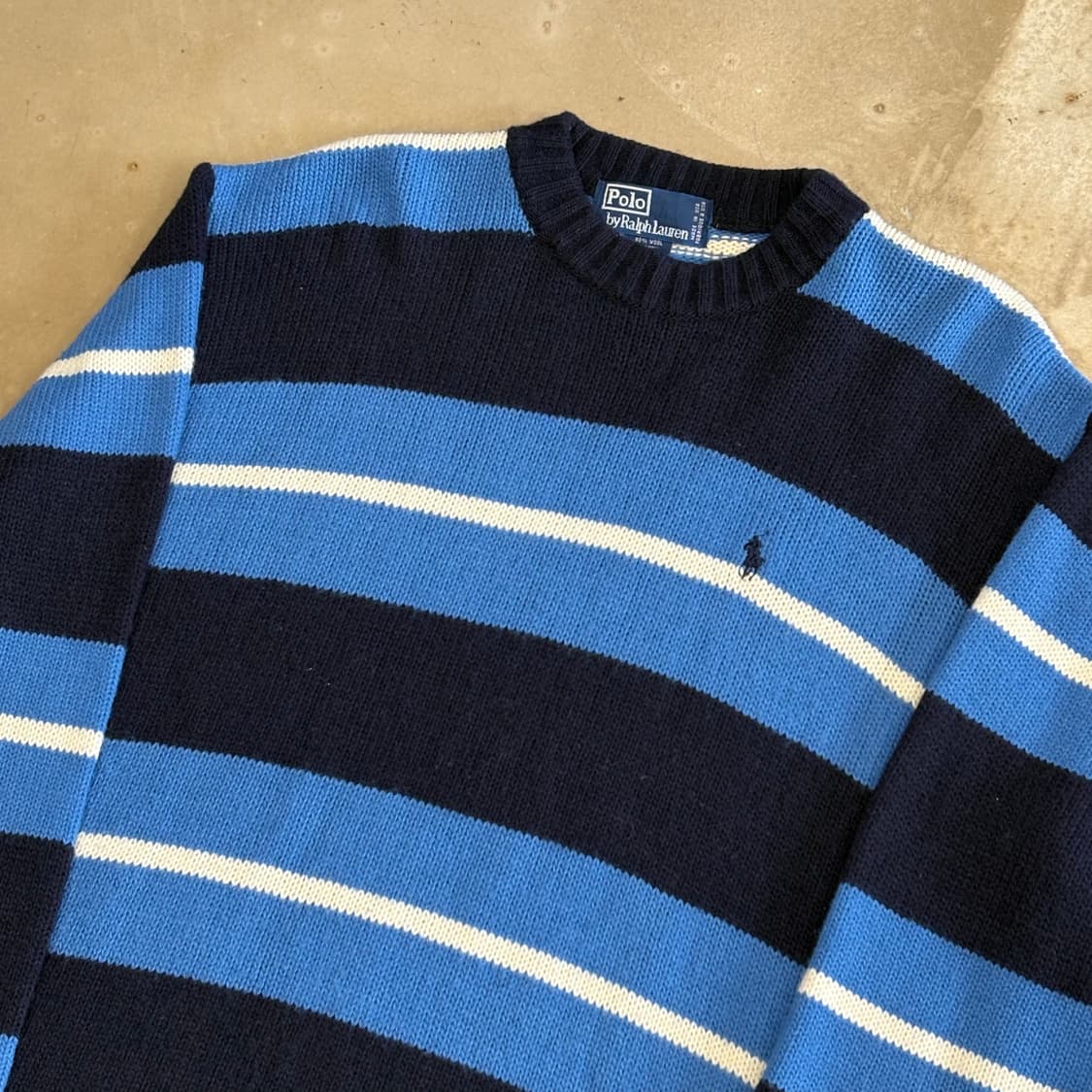 L 폴로랄프로렌 블루 스트라이프 니트 상품이미지1