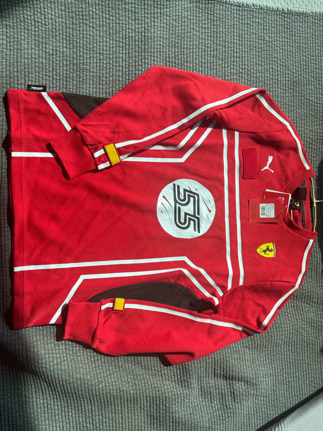 푸마 x 페라리 x 조슈아 비데스 메쉬 크루 레드 화이트 상품이미지2