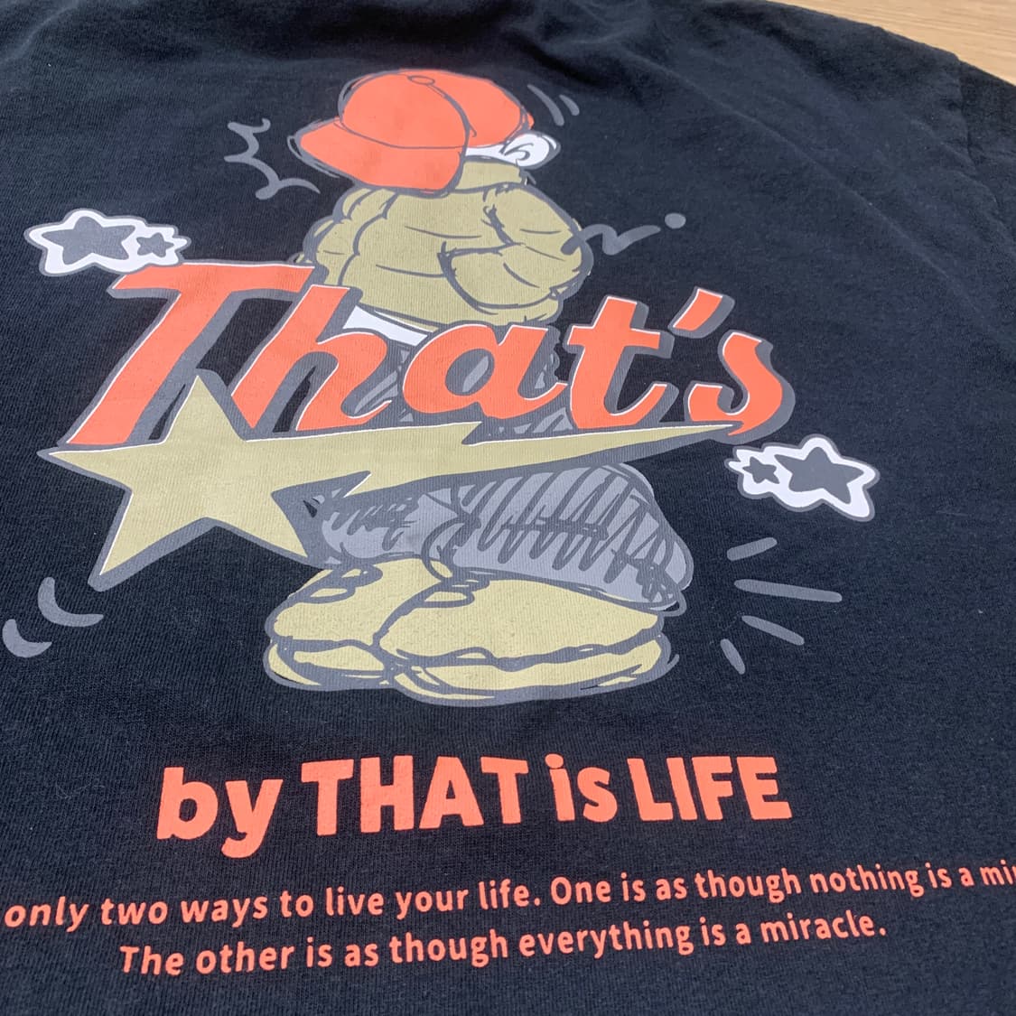 (L) That's life 댓츠라이프 올드스쿨 백프린팅 반팔 티셔츠 상품이미지4