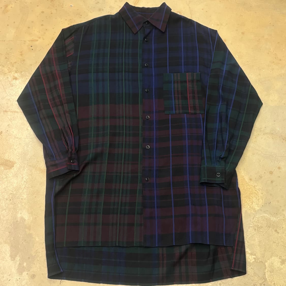 1 요지야마모토 체크 셔츠 상품이미지2