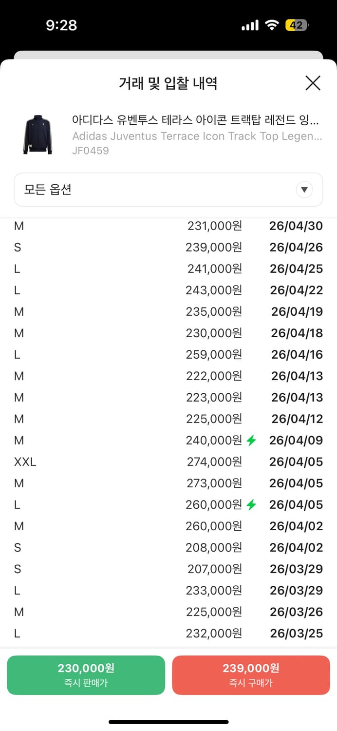아디다스 유벤투스 테라스 아이콘 트랙탑 레전드 잉크 팝니다 상품이미지1