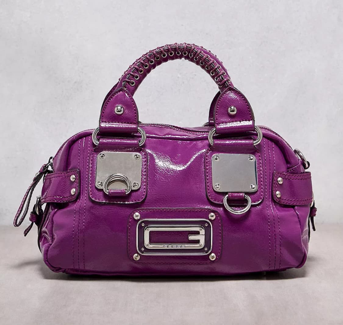 Guess vintage bag 핀터맛 게스 빈티지백 퍼플 착샷O 상품이미지3