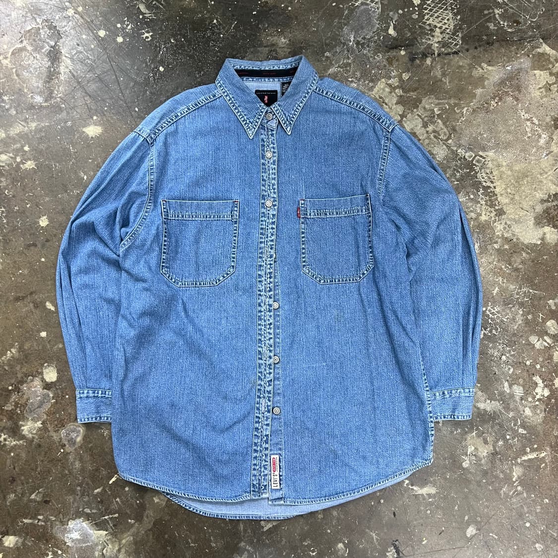 M) 리바이스 빈티지 데님셔츠 청남방 메이드인 홍콩 공용 상품이미지1