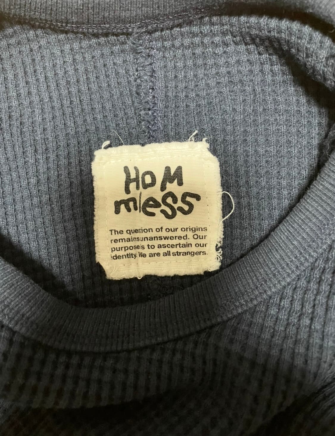 홈리스 헤비 와플 롱슬리브 네이비 상품이미지3