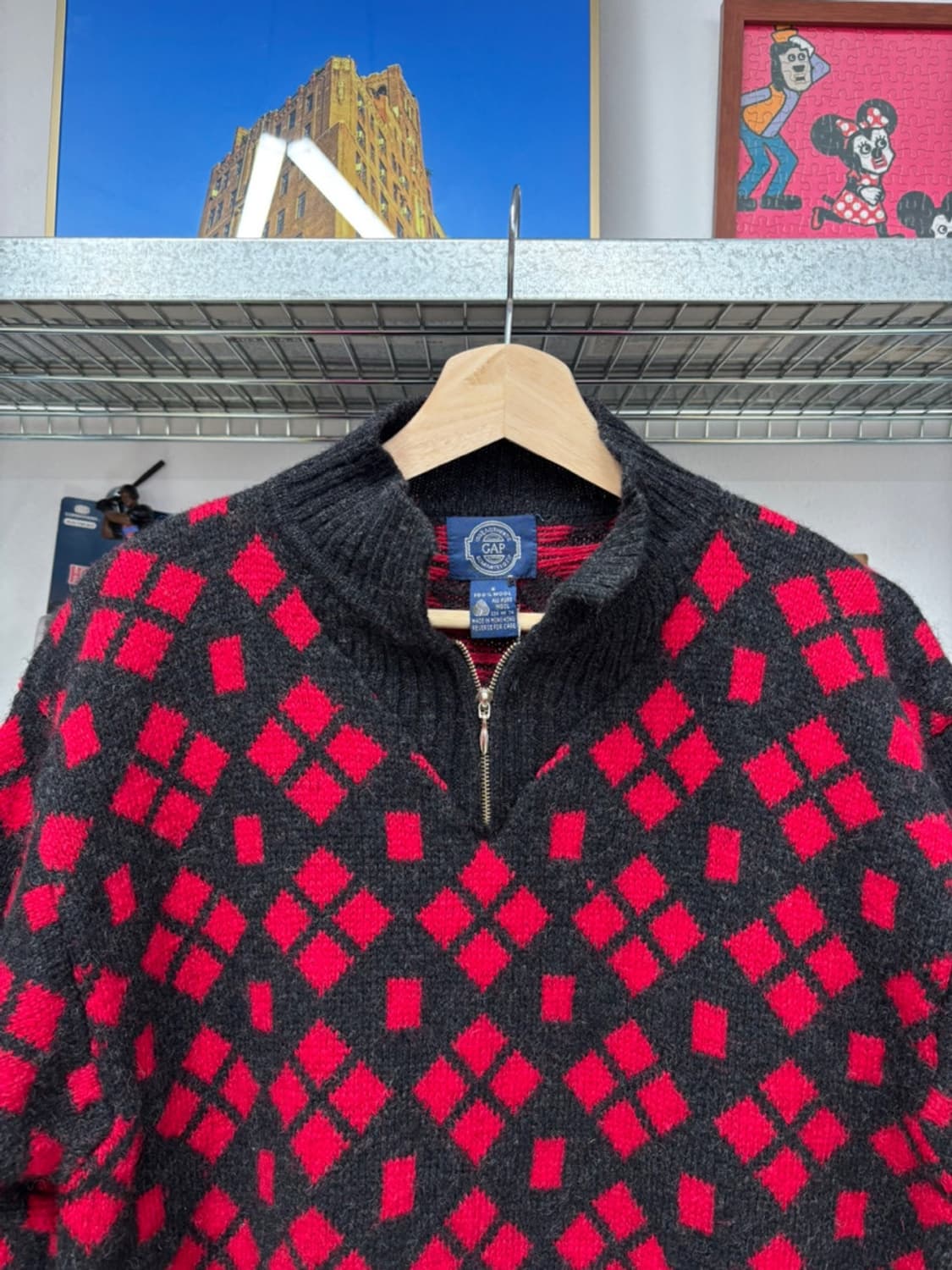 OLD GAP Geometric Wool Zip Sweater 상품이미지2