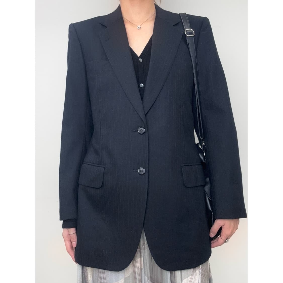 빈티지 블랙 울 블레이저 자켓 상품이미지1