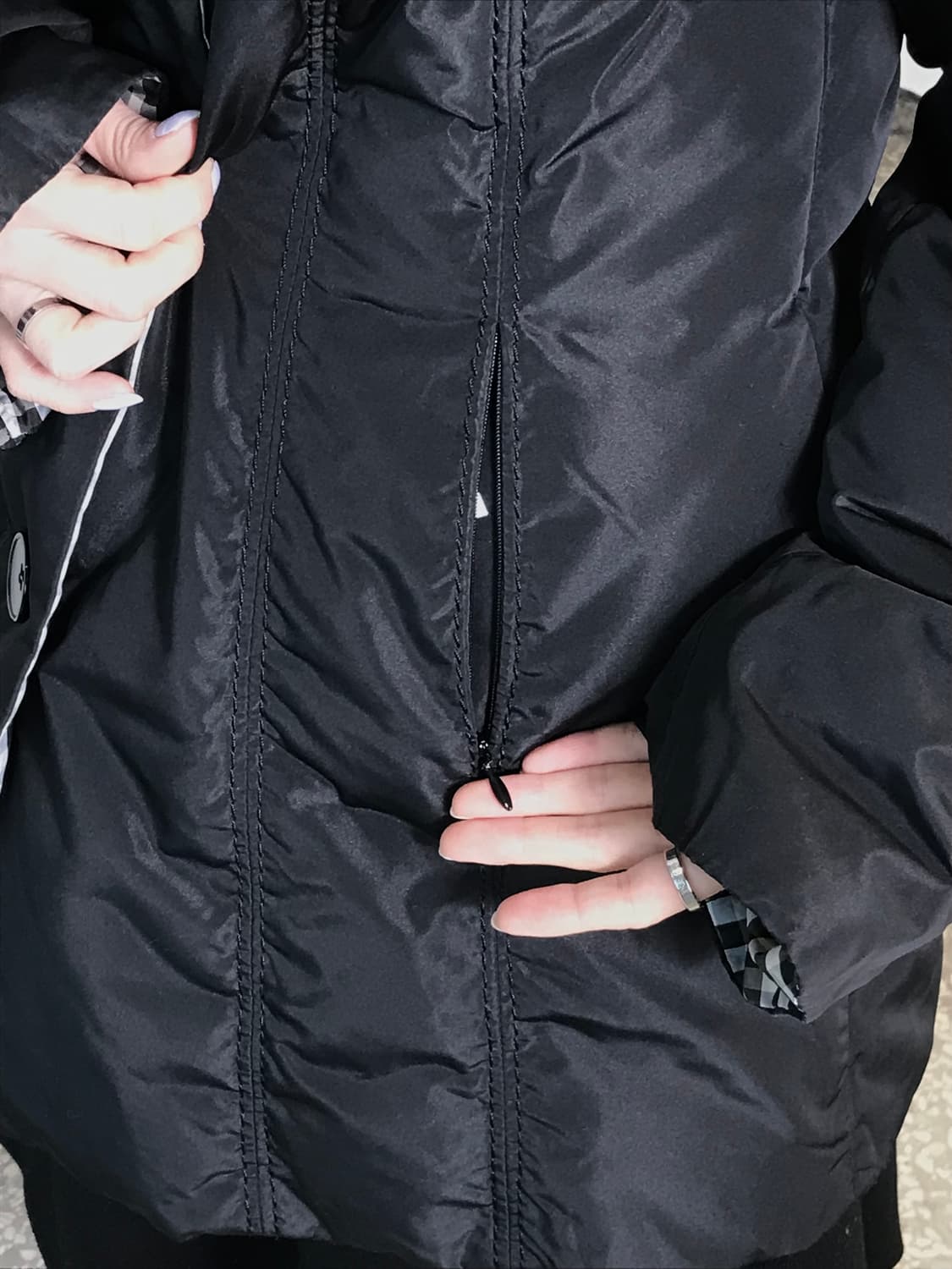 리버시블 체크 패딩자켓 상품이미지10