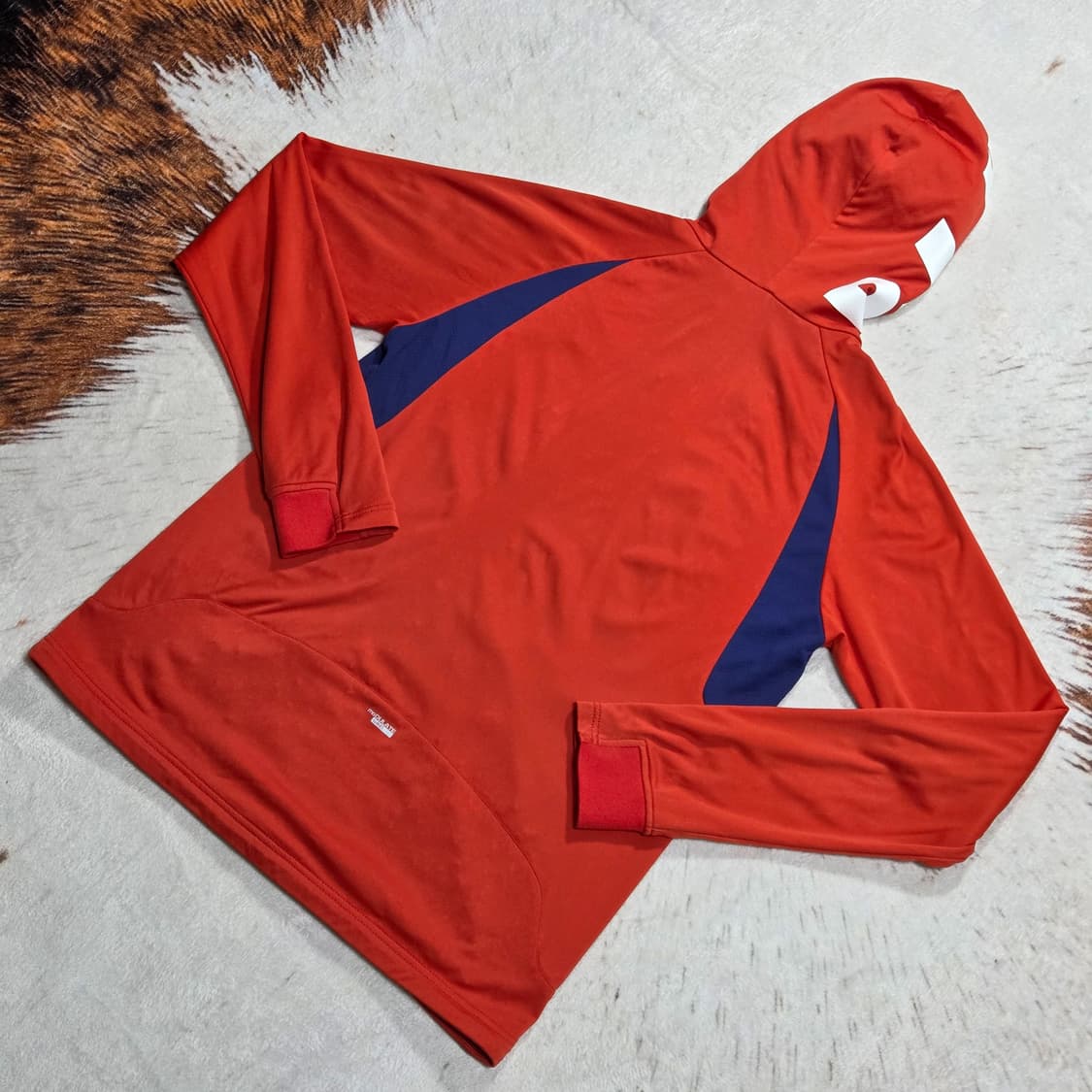 르꼬끄 레드 블루 후드 집업 상품이미지4