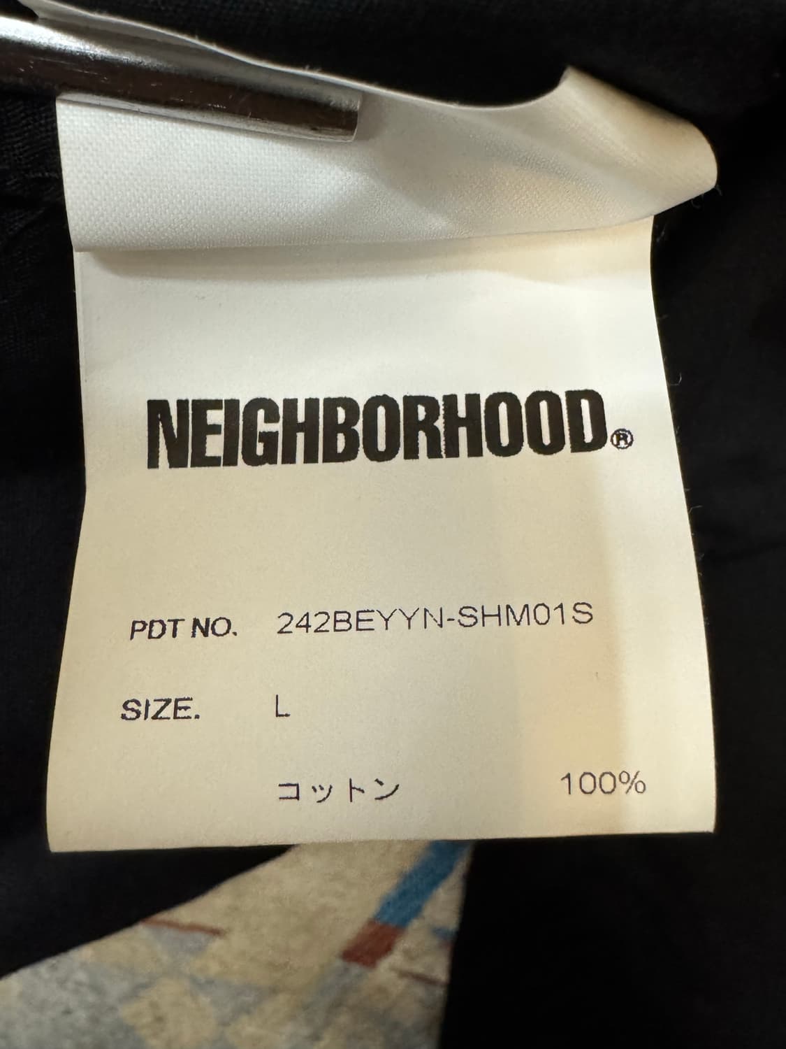 [L] 요지 야마모토 x 네이버후드 블랙 코튼 프린트 셔츠  상품이미지8