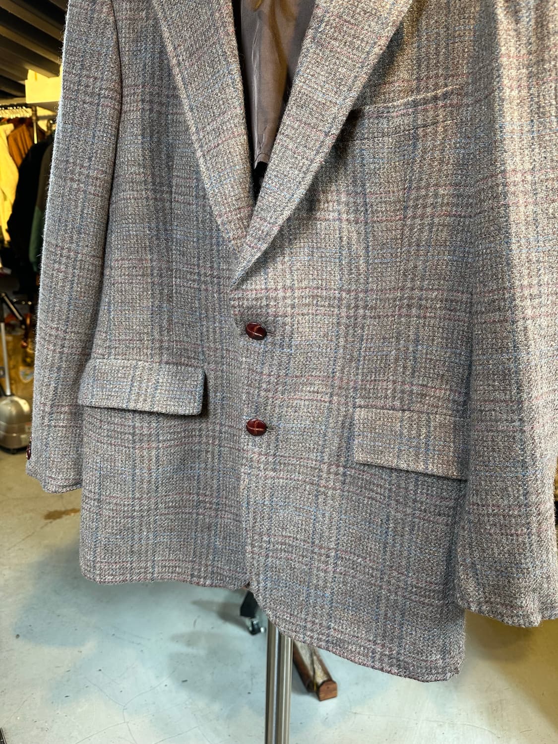 하트 샤프너 마르크스 체크 울 2버튼 스포츠 자켓 상품이미지4