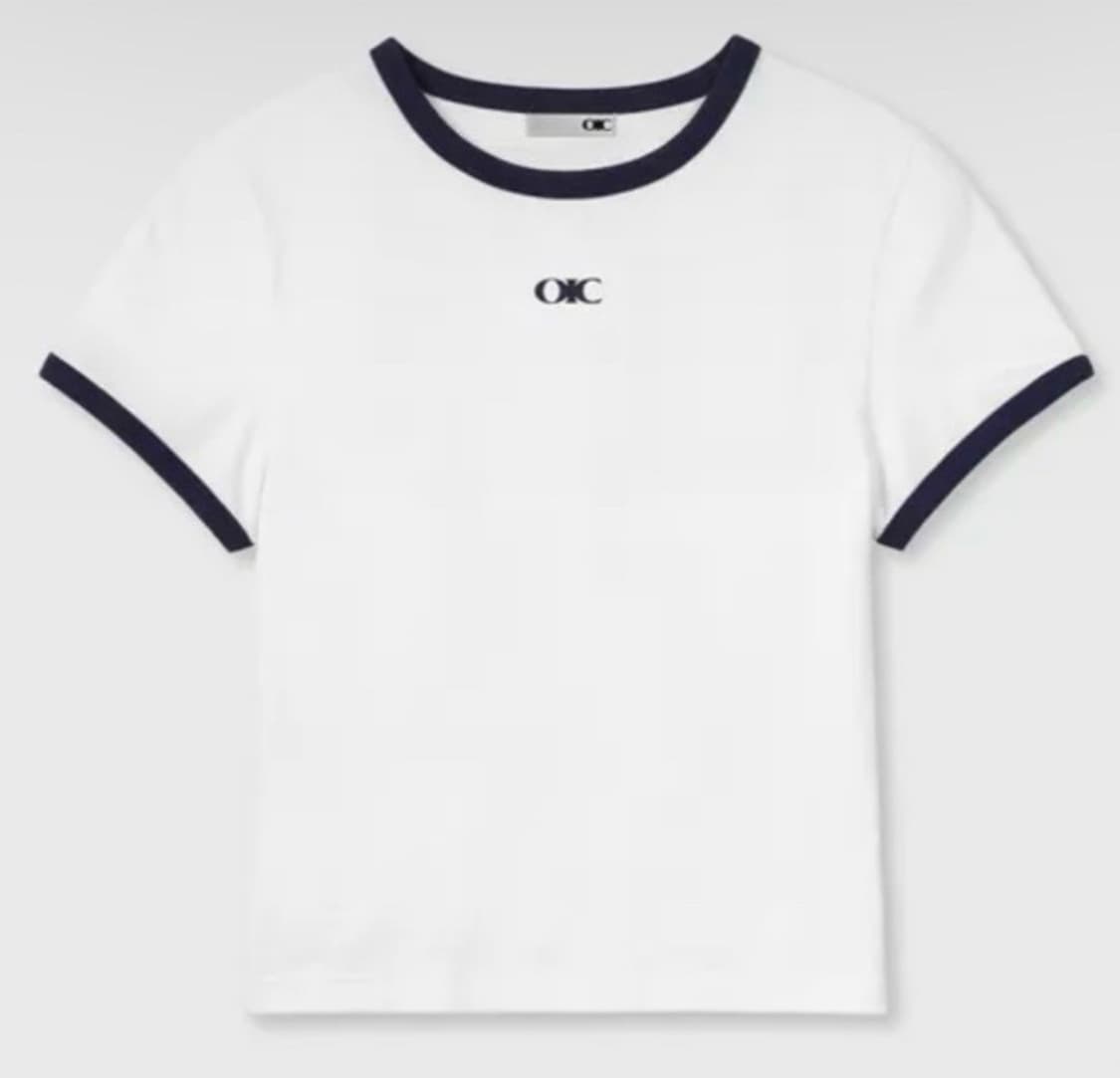 [미개봉 새상품]오아이오아이 링거 티셔츠 아이보리 상품이미지1