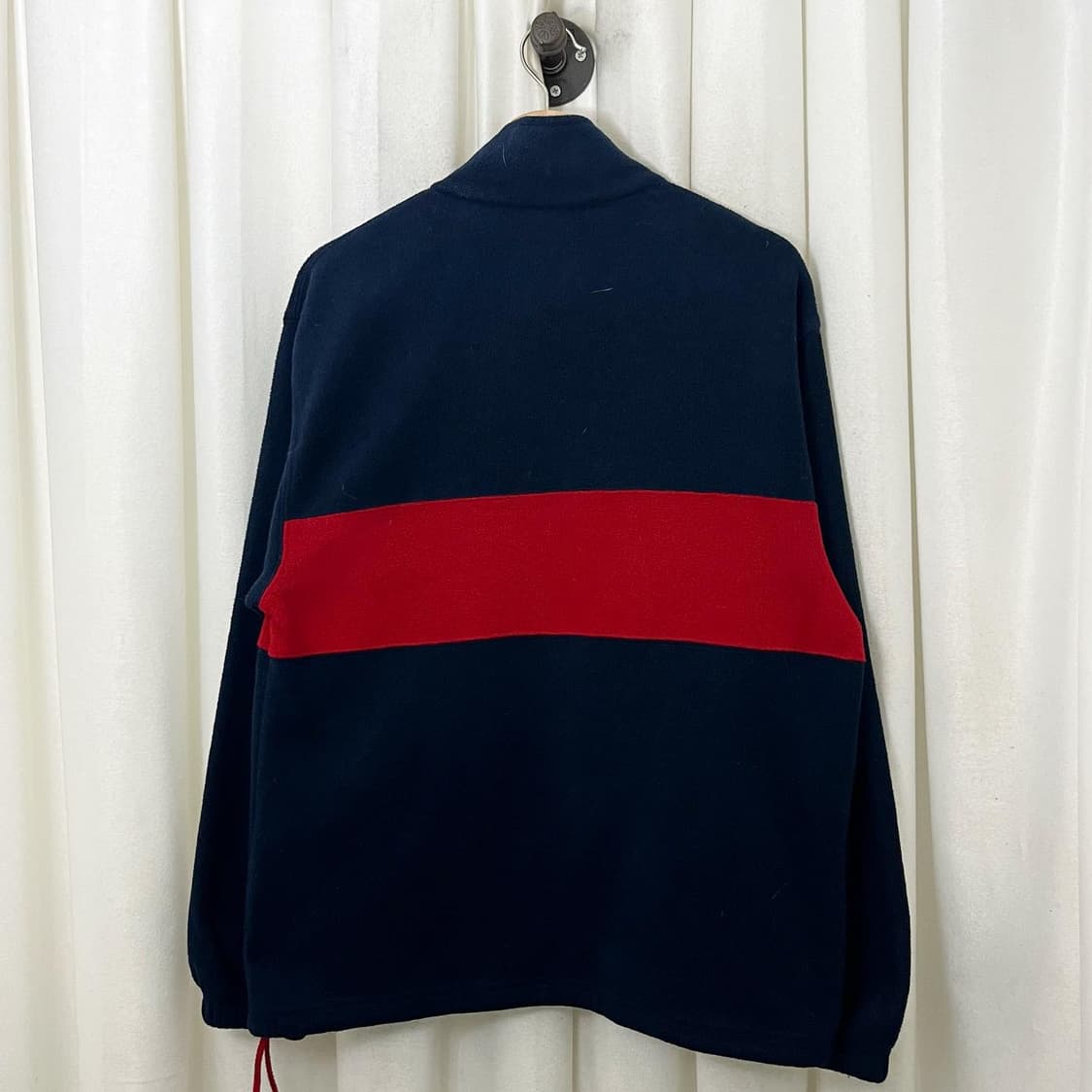 디즈니 네이비 레드 배색  반집업 플리스 상품이미지4