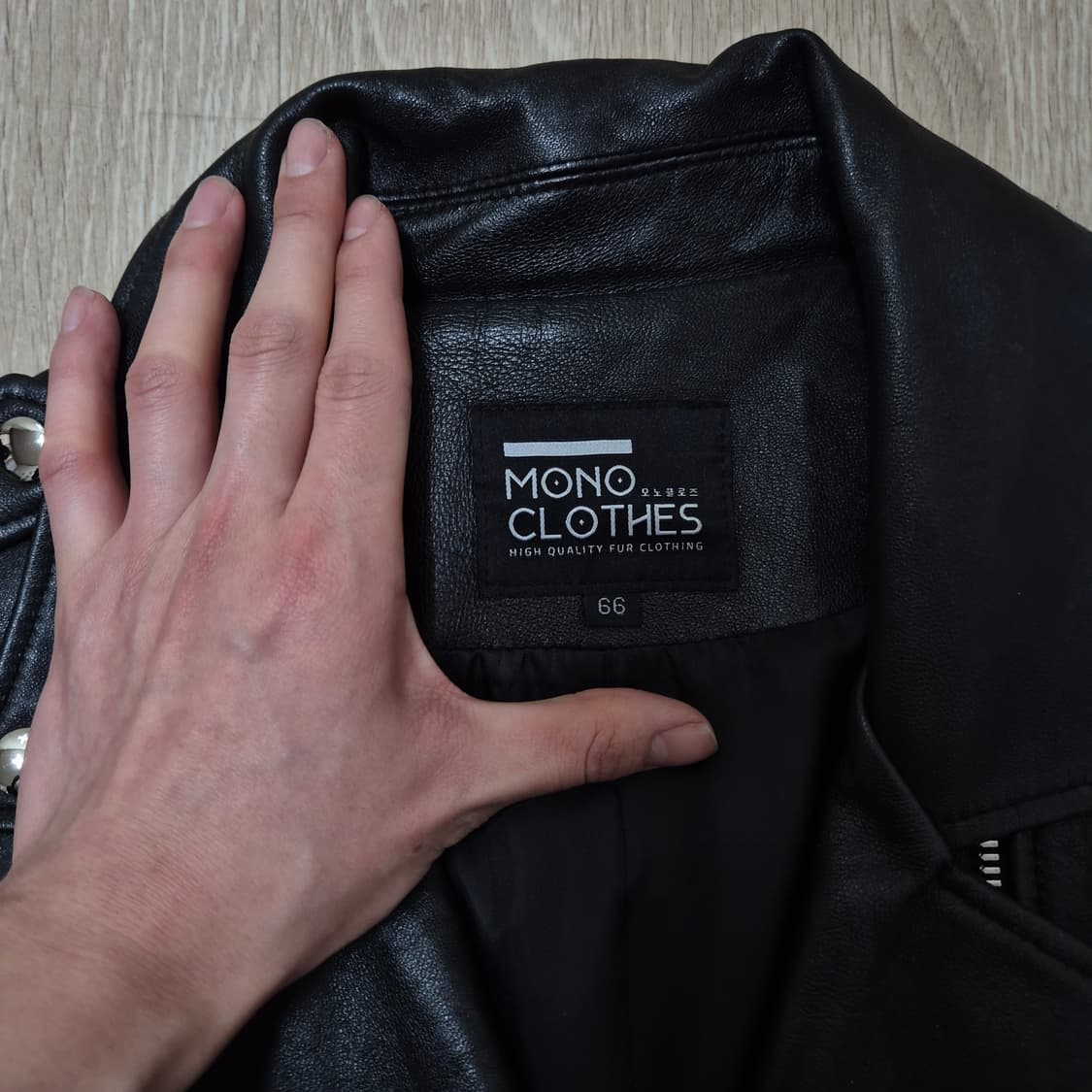 MONO CLOTHES 모노클로즈 양가죽 라이더 가죽자켓 L(100) 상품이미지4