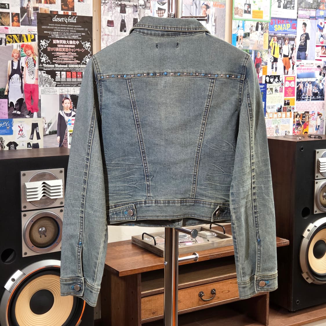 JPN 에스닉 스터드 포인트 데님 자켓 상품이미지4