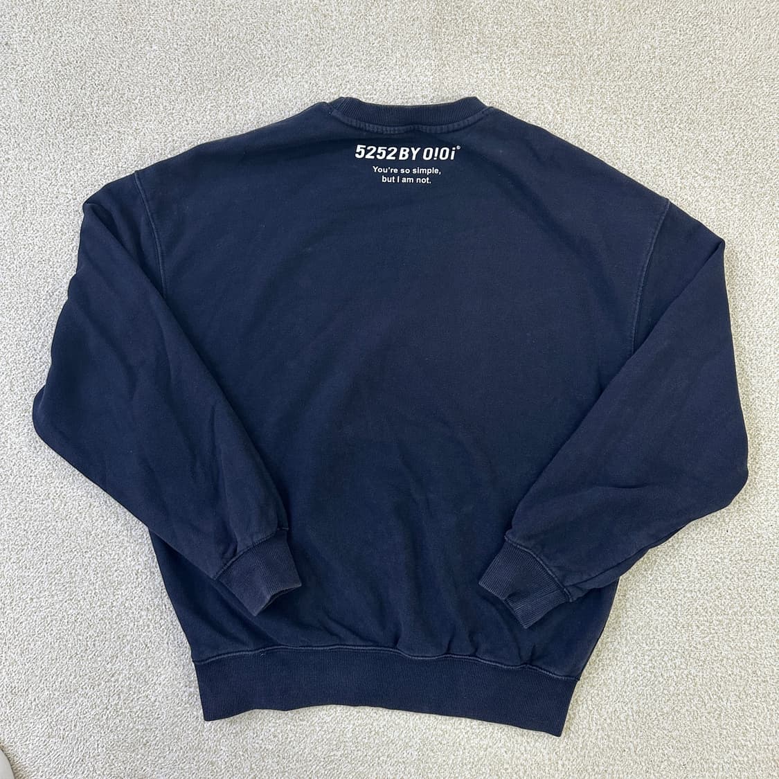 F 오아이오아이 네이비 맨투맨 0319D 상품이미지4