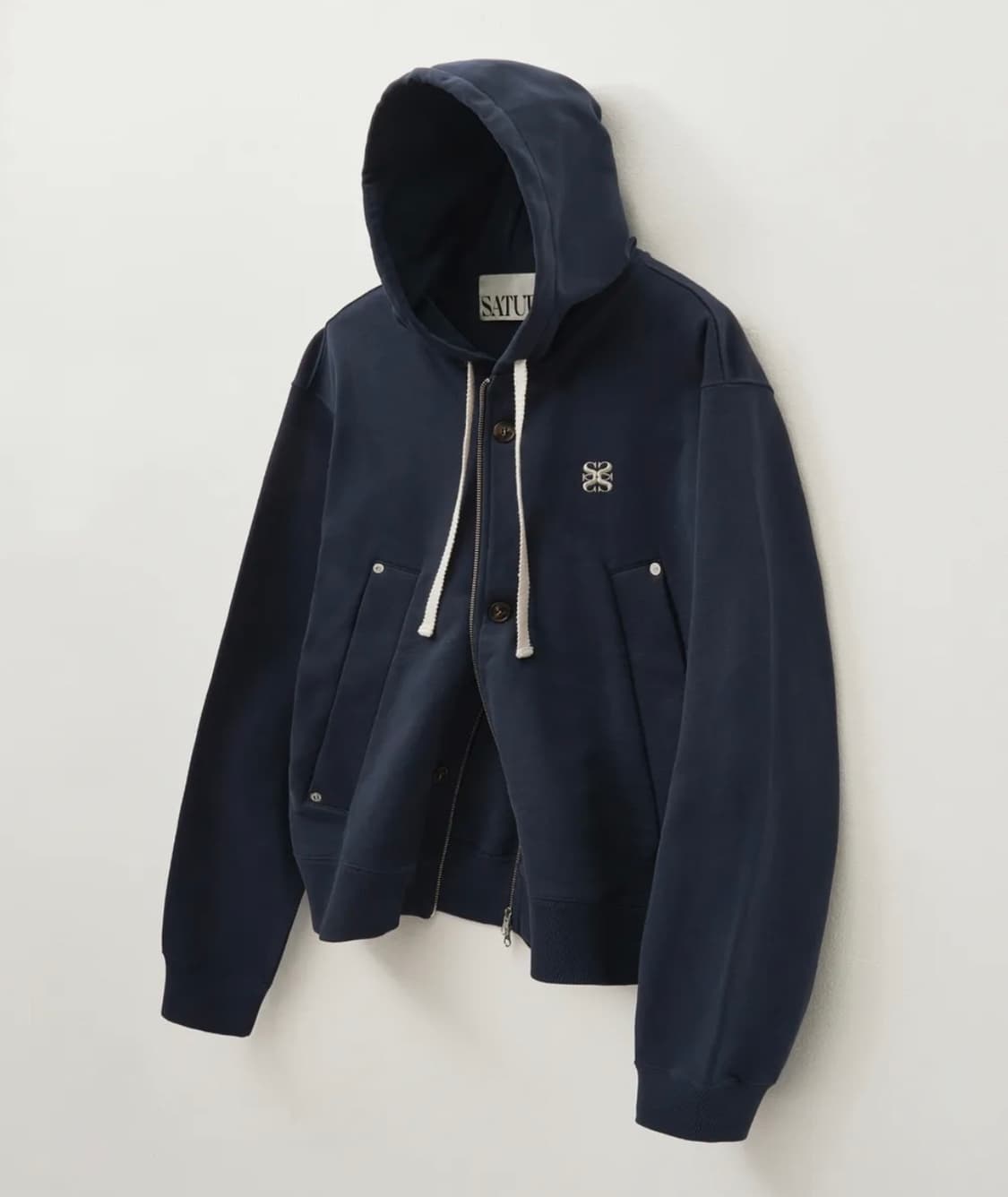 세터 후드집업 네이비 M 상품이미지1
