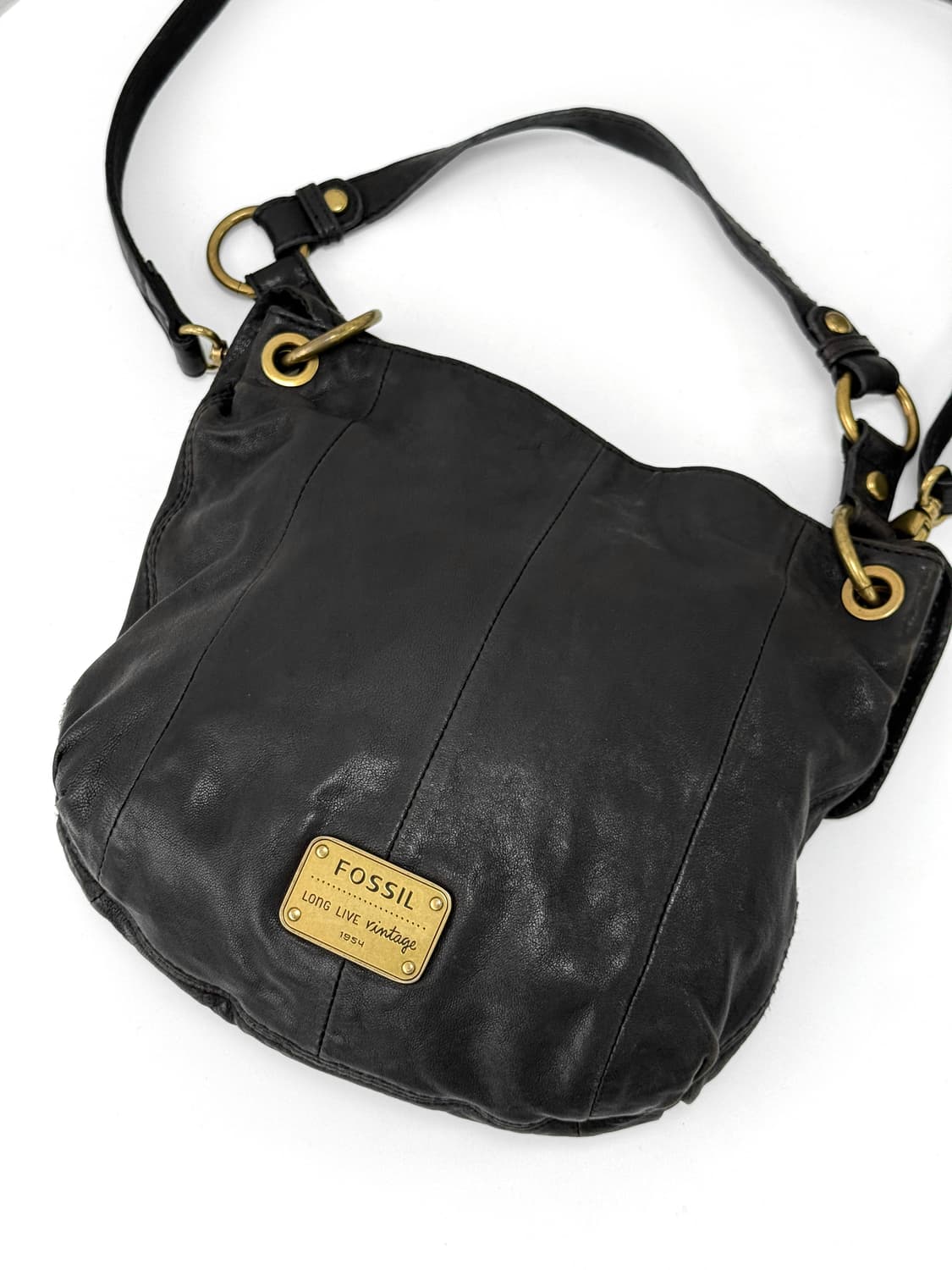 FOSSIL Vintage Black Leather 2-Way BAG 상품이미지3
