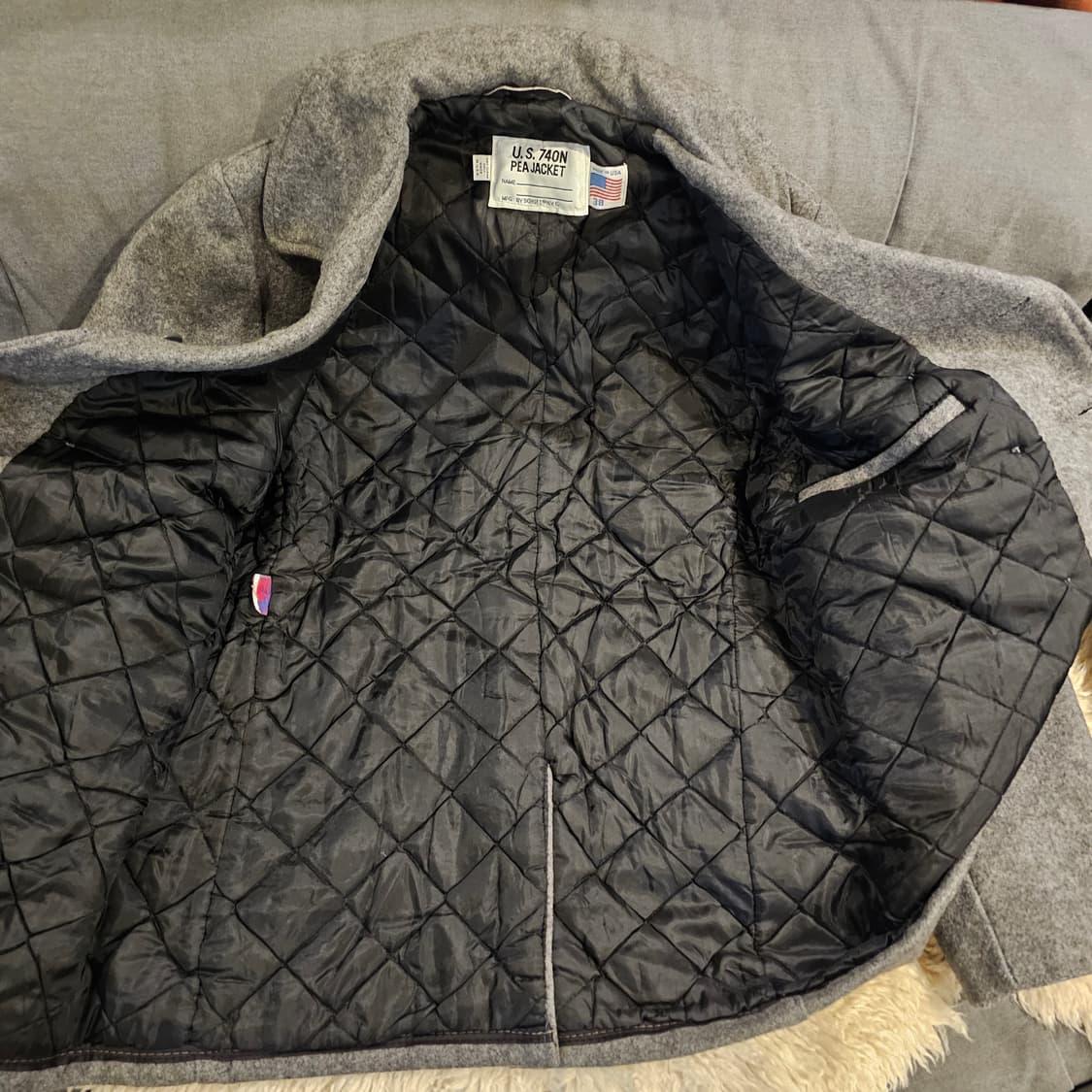 쇼트 피코트 회색 상품이미지4