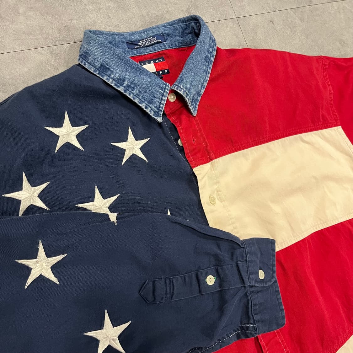 90s TommyJeans 성조기 셔츠 (110) 상품이미지2