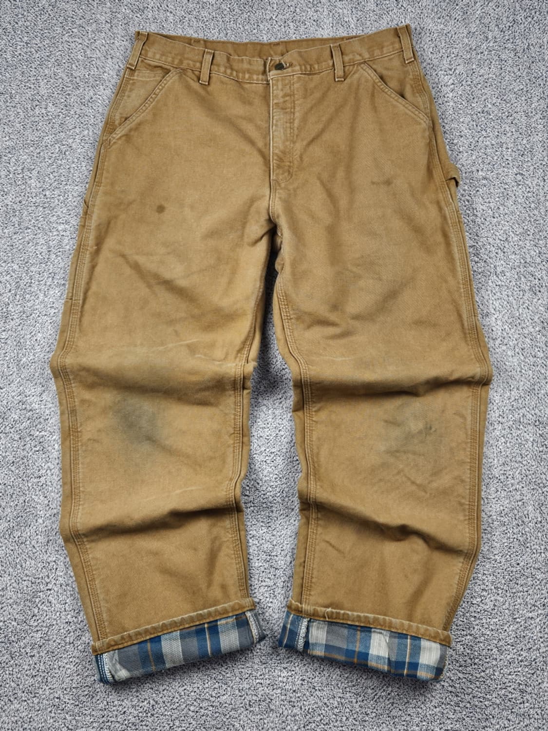 칼하트 헤비 플란넬 카펜터 캔버스 워크 팬츠 (36X32) / 10308 상품이미지1