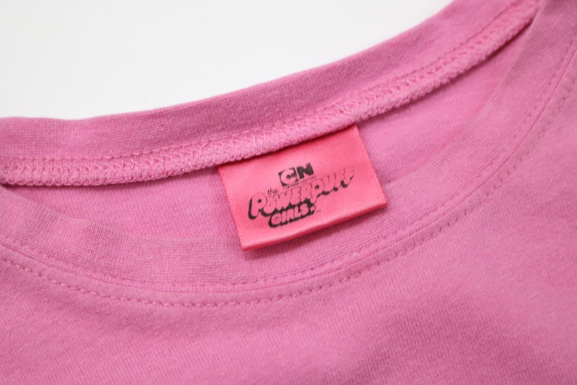 파워퍼프걸 빈티지 하트 그래픽 핑크 롱슬리브 티셔츠 상품이미지7