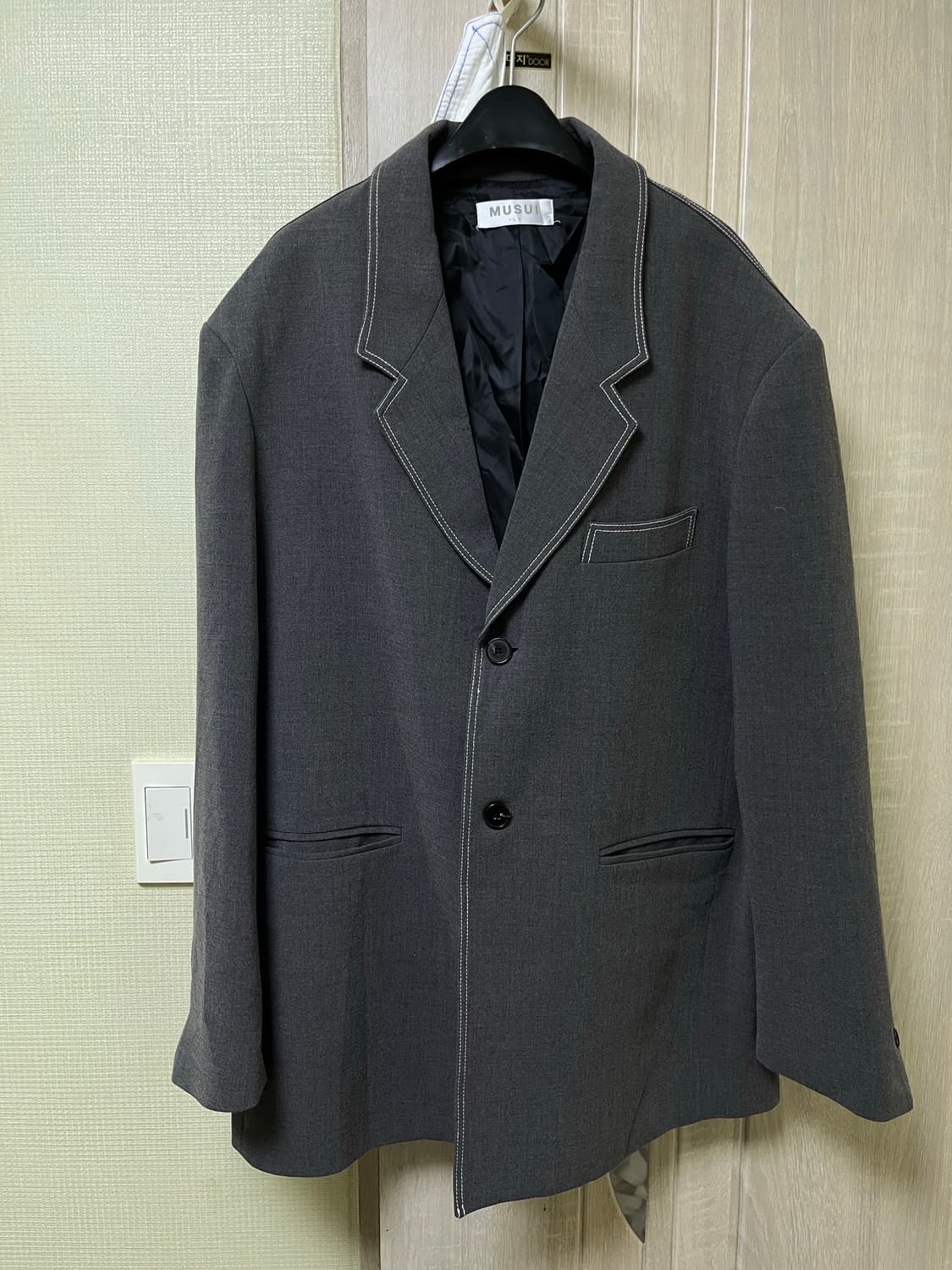 MUSUI 블레이저 L 회색 오버핏 상품이미지1