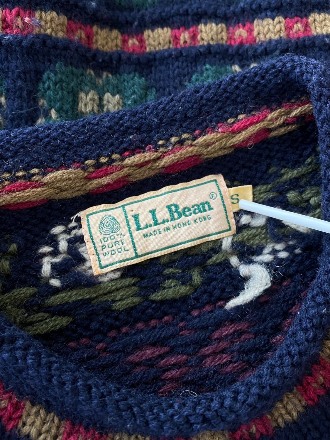 80's 엘엘빈 페어아일 롤넥 스웨터  상품이미지7