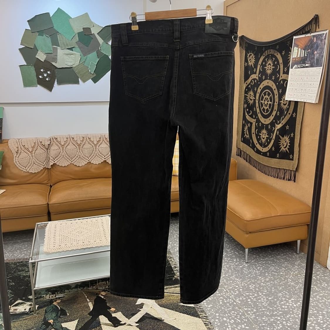 할리 데이비슨 모더레이싱 락시크 흑청 데님팬츠 C11642 상품이미지4