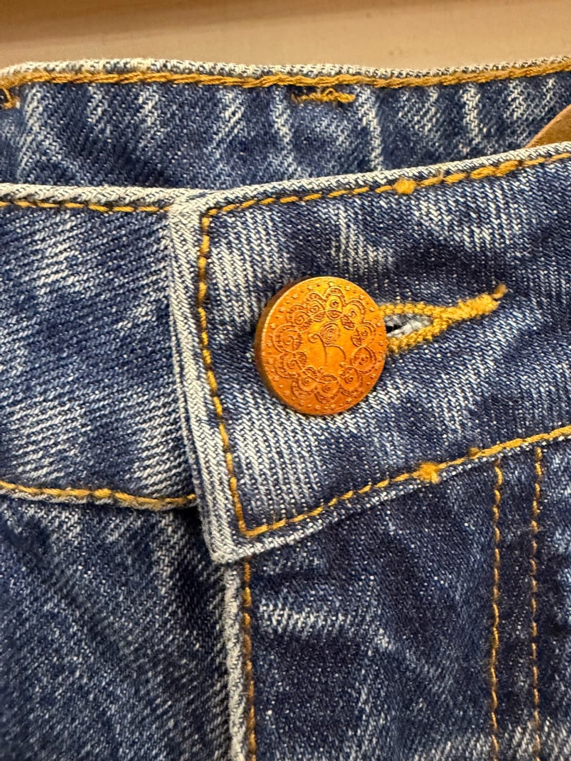 발바닥 프린팅 데님와이드팬츠 상품이미지5