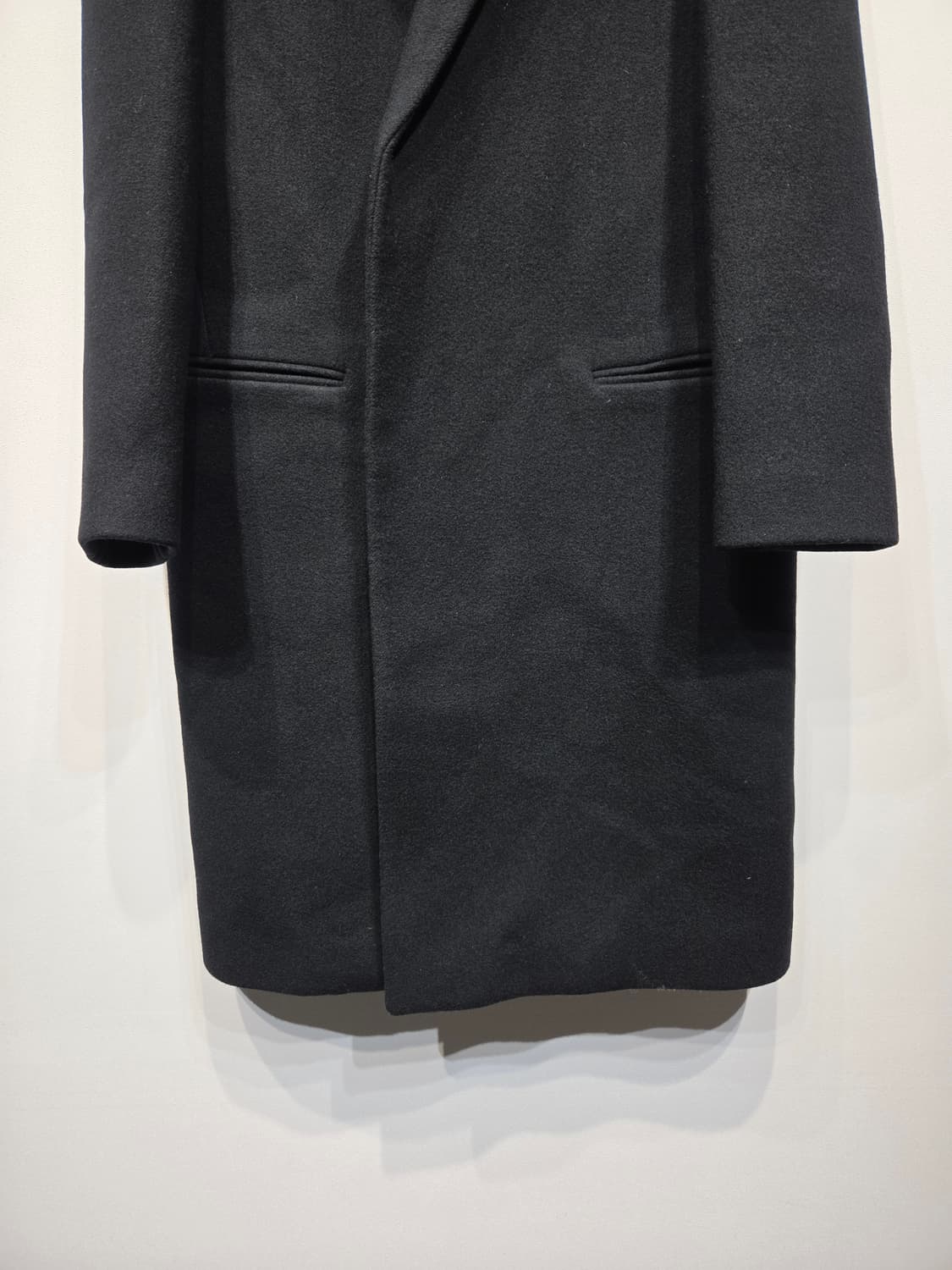 BLOSSOM 블러썸 울 96% 미니멀 블랙 롱 코트 상품이미지4