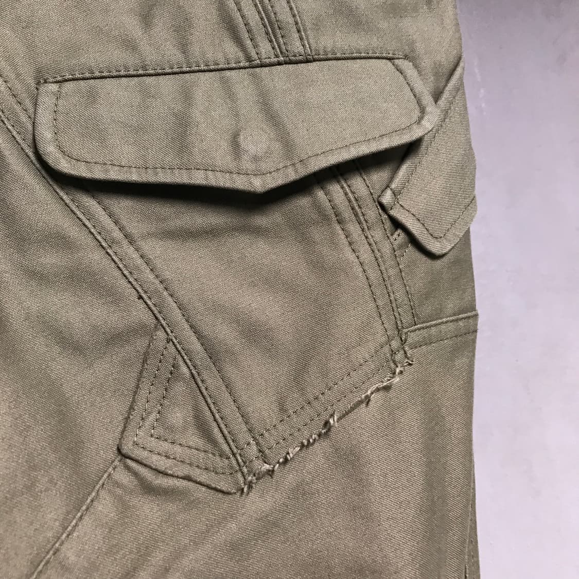 준야와타나베 코튼 팬츠 카키 XS(W) 상품이미지4