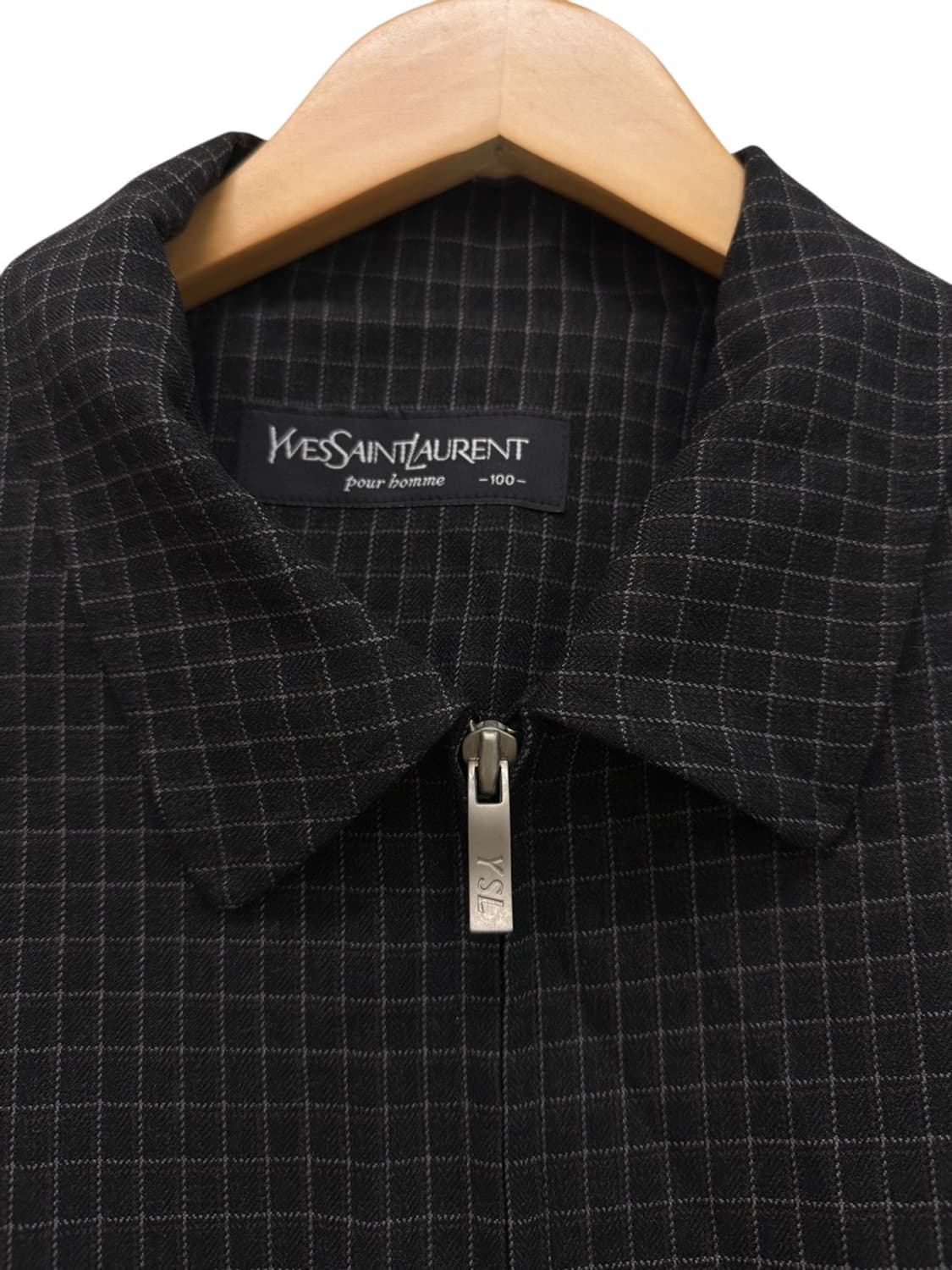 YSL 체크 자켓 블랙 (L~XL) 상품이미지3