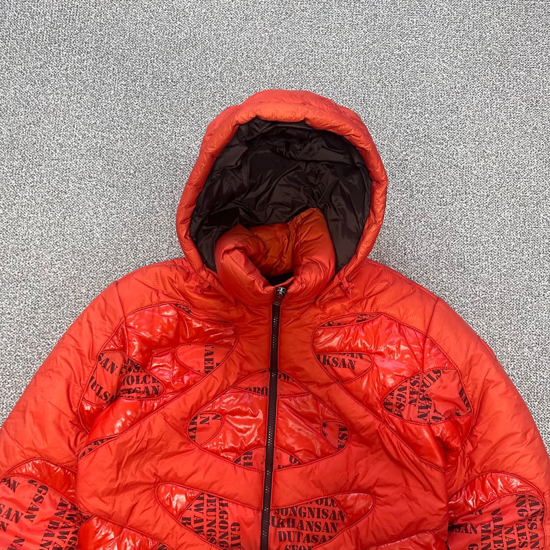 코오롱 오렌지 후드 패딩 상품이미지2