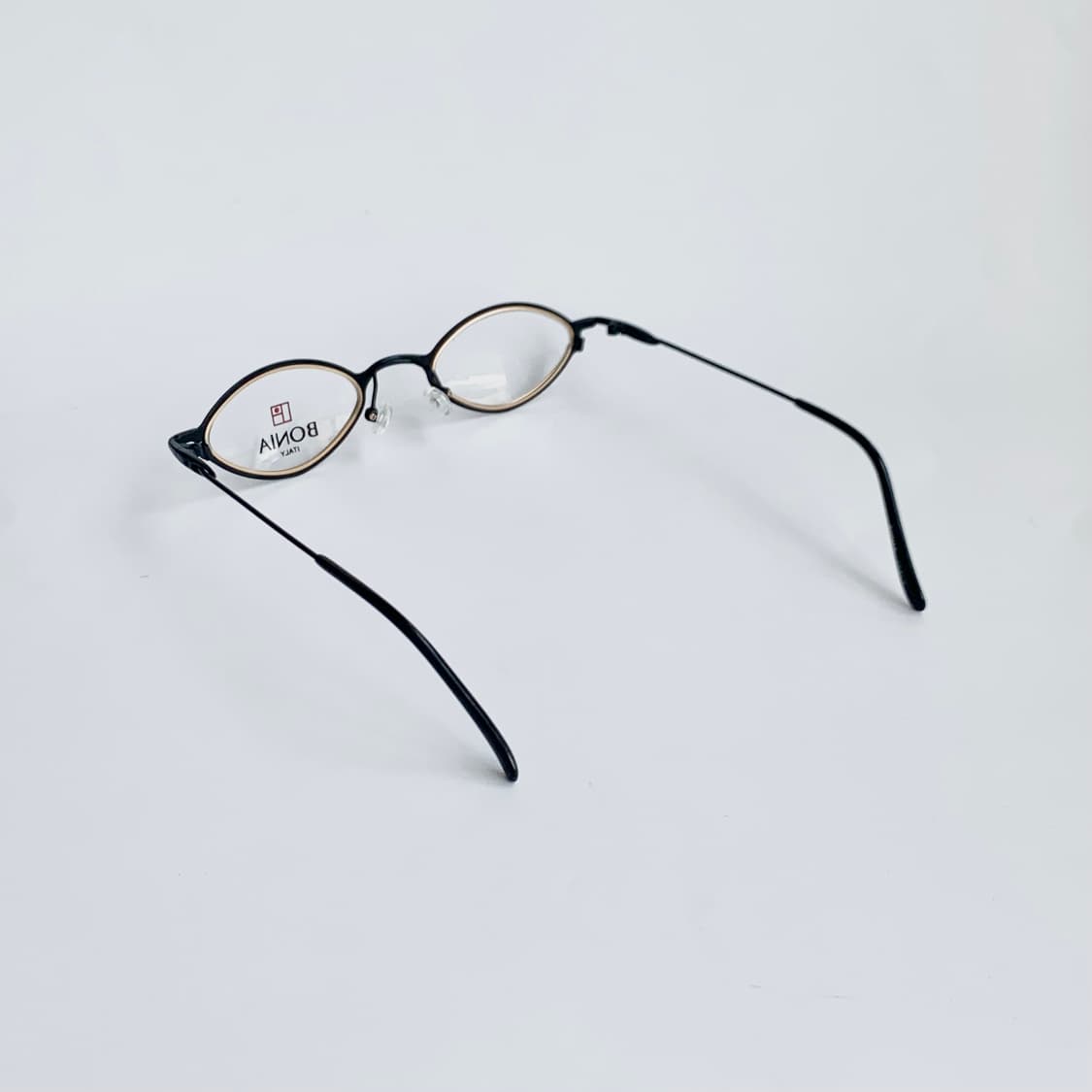 [픽키-715] 보니아 BONIA 빈티지 블랙 오벌 메탈 안경테 데드스탁 상품이미지5