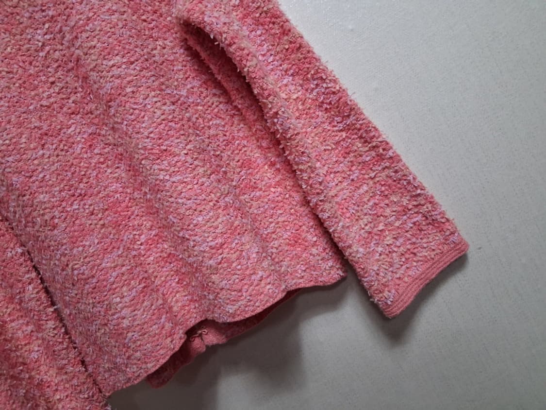 일본빈티지 DoCLASSE  테이프사배색 핑크 뜨게 트위드니트가디건 77 상품이미지7