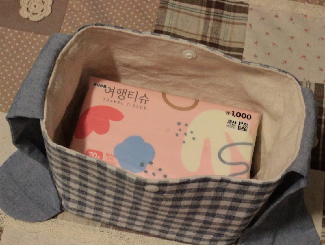 (무배,수수료판매자부담) 핸드메이드 블루 리본 파우치 상품이미지8
