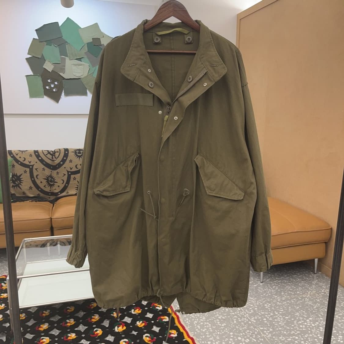 라퍼지스토어 빈티지 피쉬테일 말차카키 야상 자켓 L C07655 상품이미지3