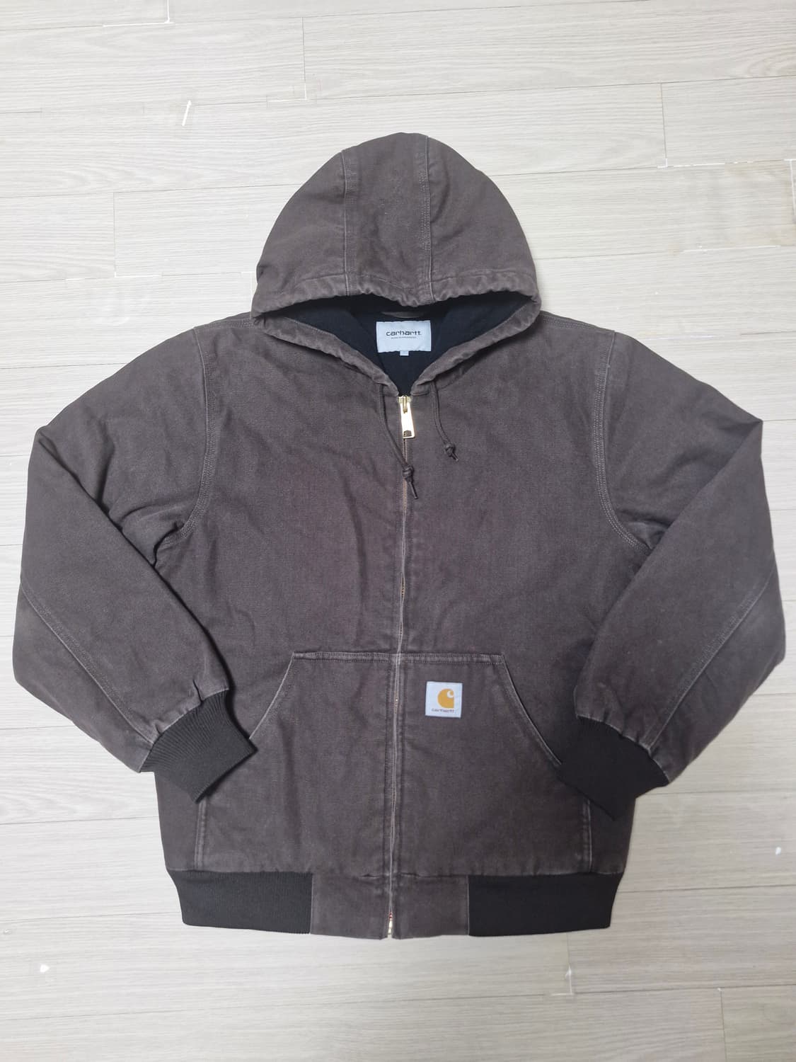 (L) 칼하트 OG 액티브자켓 브라운 웍스아웃 구매 정품 상품이미지1