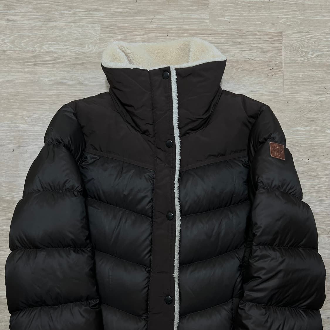 노스페이스 여성 구스다운 퀼팅 하이넥 롱패딩 점퍼 [브라운] XL/105 상품이미지2