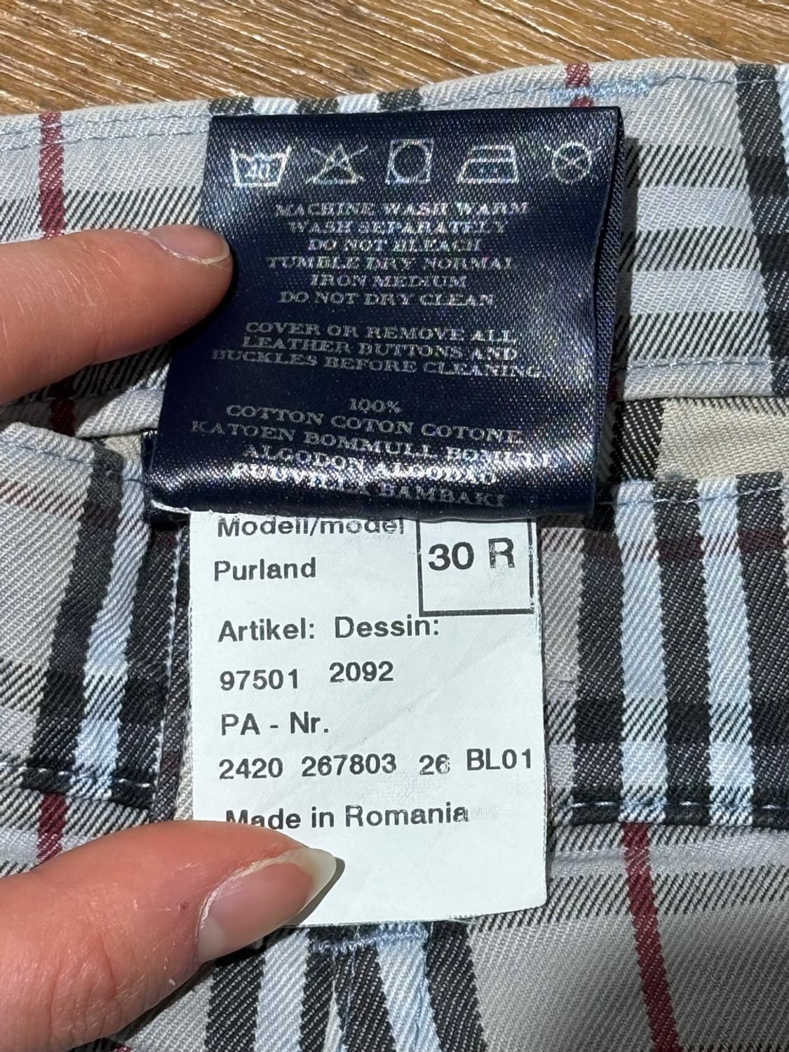 버버리 그레이 노바체크 스트레이트 코튼 트라우저 상품이미지9