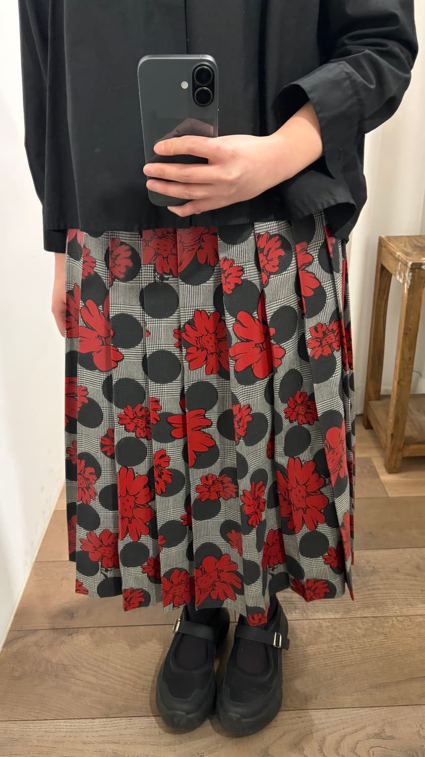 Floral Dot Pleats Skirt 상품이미지10