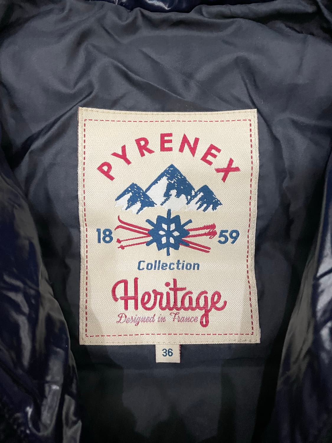 피레넥스 디바인 샤이니 덕다운 패딩 자켓 네이비 상품이미지7