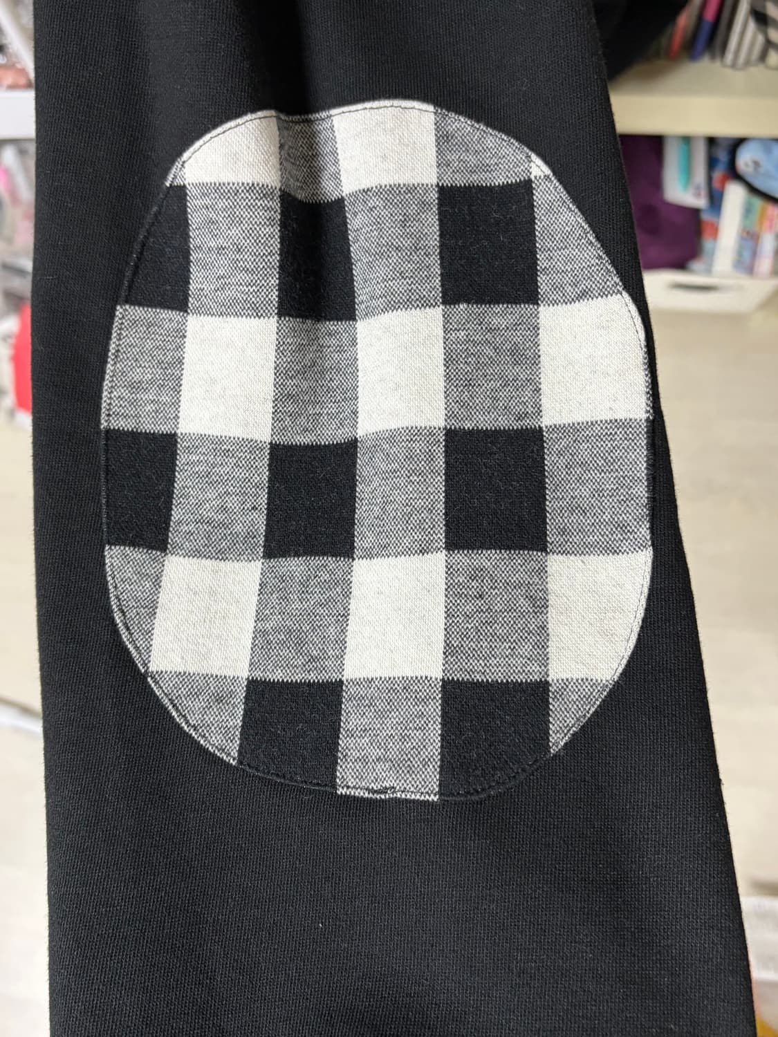 레큘리 체크 배색 후드티 상품이미지9