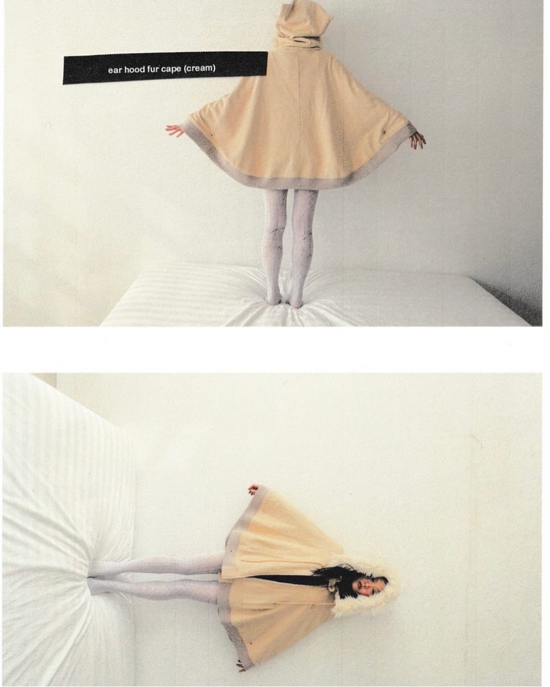 shop faerie ear hood fur cape (cream) 상품이미지3