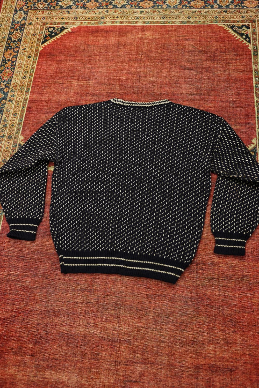 80~90s 빈티지 브리티쉬 버드아이 울 니트 판매 상품이미지8