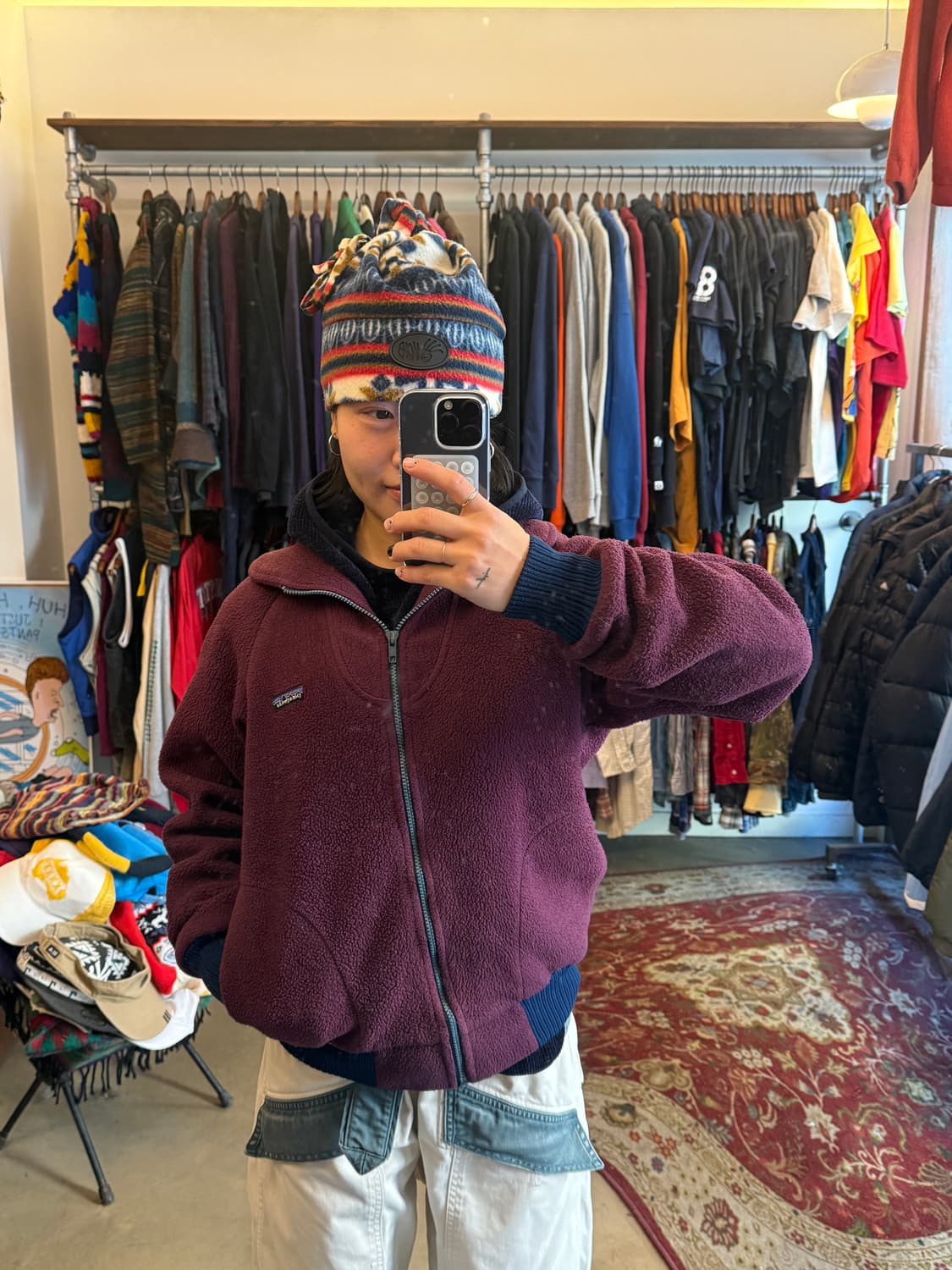 80s 파타고니아 퍼플 신칠라 파일 자켓 상품이미지5