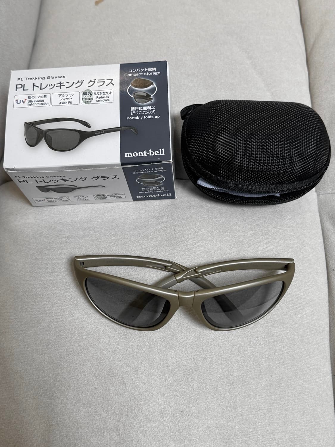 몽벨 폴러라이즈드 트레킹 선글라스 편광 렌즈 실버 라이트그레이 상품이미지1