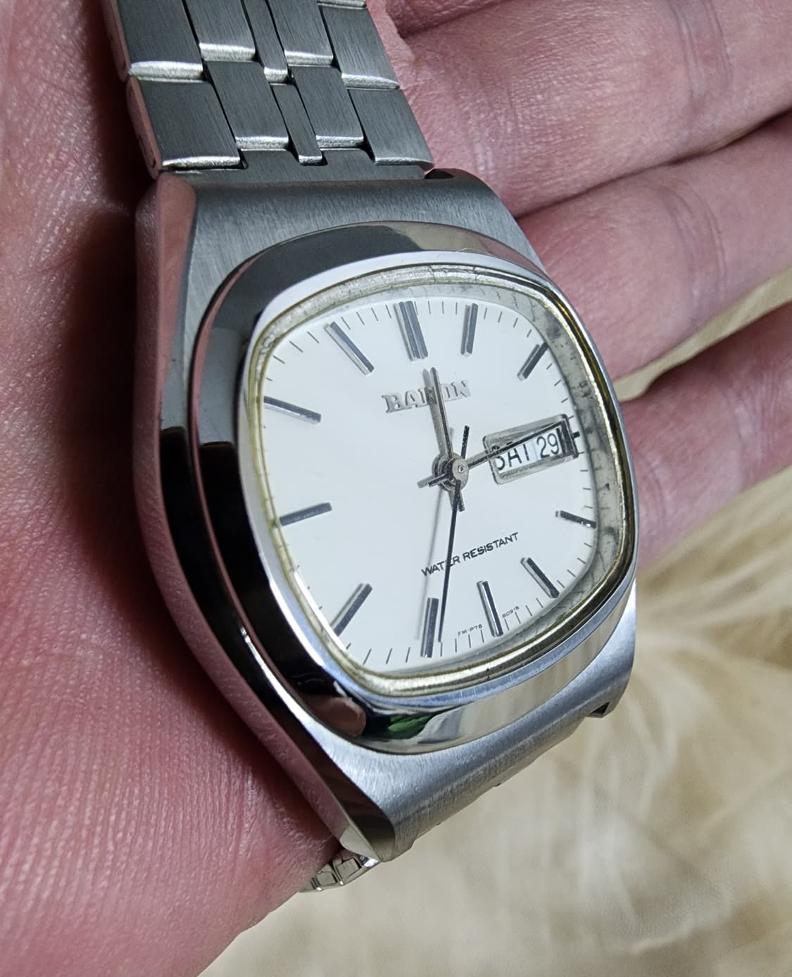 빈티지 BARON 바론 테레비 기계식 수동 시계 메탈 상품이미지8