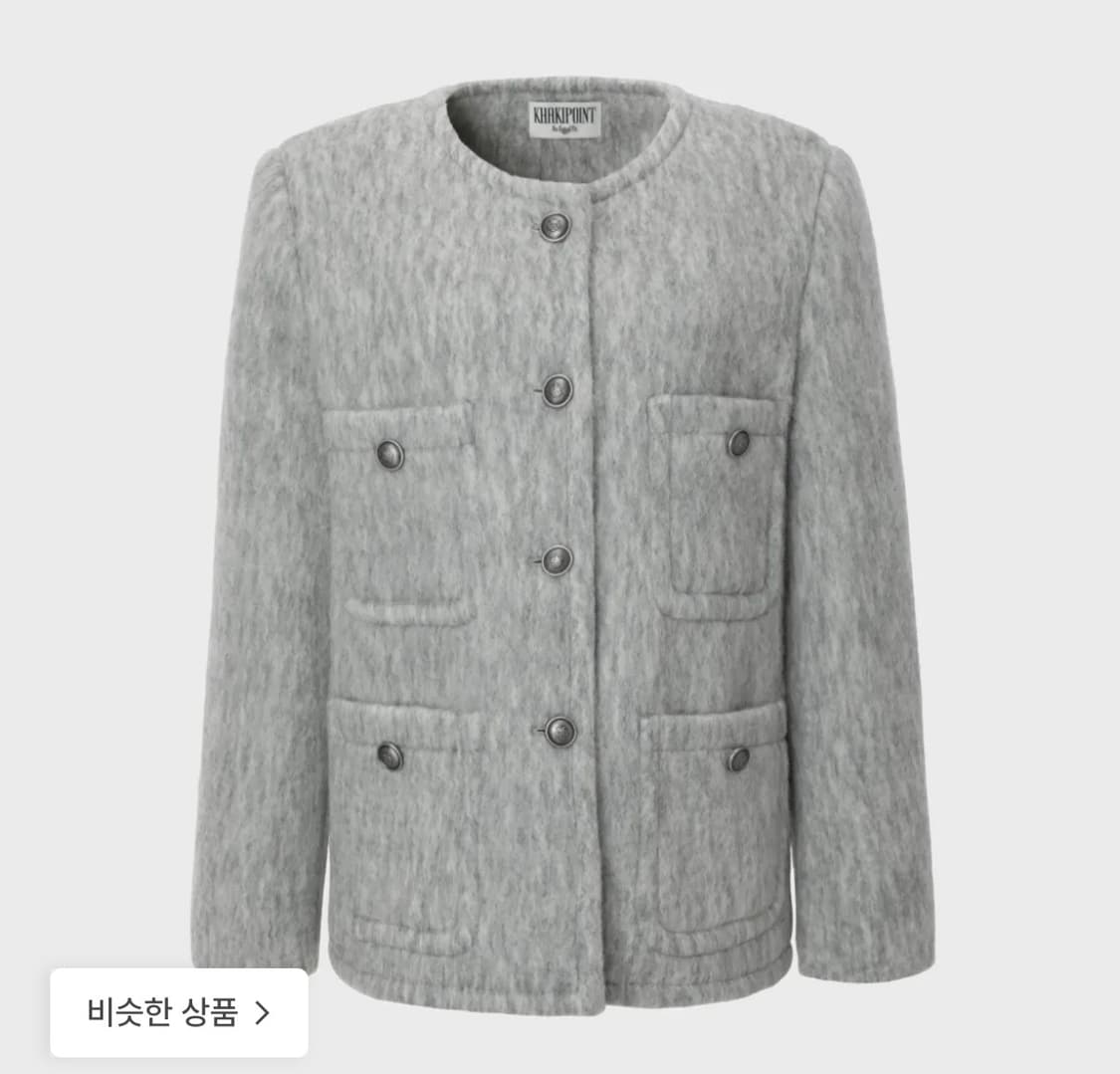 카키포인트 울 자켓 그레이 상품이미지1