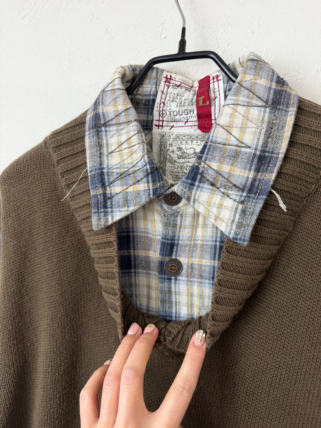 터프 진스미스 니트 베스트 도킹 셔츠 상품이미지3